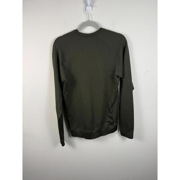 Lululemon Engineered Warmth Merino Wool Blend Lined Crewneck Medium Green - Picture 3 of 5